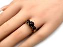 9ct Yellow Gold Garnet 3 Stone Ring