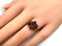 9ct Yellow Gold Garnet Cluster Ring