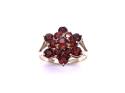 9ct Yellow Gold Garnet Cluster Ring