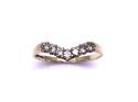 9ct Yellow Gold CZ Wishbone Ring