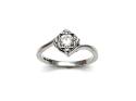 9ct White Gold Moissanite Ring