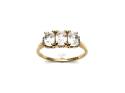 9ct Yellow Gold Zircon 3 Stone Ring