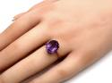 9ct Yellow Gold Amethyst Solitaire Ring