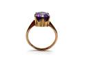 9ct Yellow Gold Amethyst Solitaire Ring