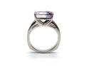 9ct Bi-Colour Amethyst & Diamond Ring