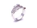 Silver CZ Bubble Pave Ring