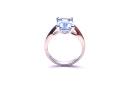 Silver Light Blue CZ Solitaire Dress Ring