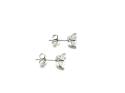 Silver CZ Solitaire Stud Earrings 7mm