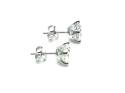 Silver CZ Solitaire Stud Earrings 8mm