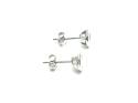 Silver CZ Solitaire Stud Earrings 5mm