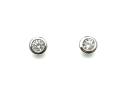 Silver CZ Solitaire Stud Earrings 5mm