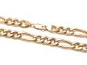 9ct Yellow Gold Semi Solid Figaro Chain