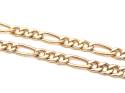 9ct Yellow Gold Semi Solid Figaro Chain