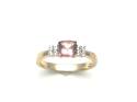 9ct Tourmaline & Zircon solitaire Ring