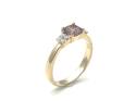 9ct Tourmaline & Zircon solitaire Ring