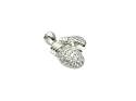 Silver CZ Boxing Gloves Pendant