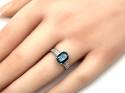 9ct London Blue Topaz & Diamond Ring