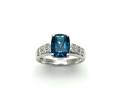 9ct London Blue Topaz & Diamond Ring