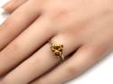 9ct Yellow Gold Citrine & Diamond Ring