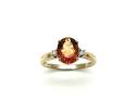 9ct Yellow Gold Citrine & Diamond Ring