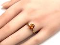 9ct Yellow Gold Citrine & Diamond Ring