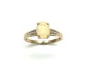 9ct Yellow Gold Opal & Diamond Ring