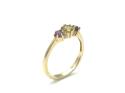 Seconhand 9ct Yellow Sapphire & Ruby 3 Stone Ring