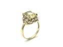 9ct Green quartz Solitaire Ring