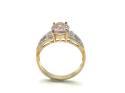 9ct Kunzite & Zircon Solitaire Ring