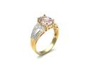 9ct Kunzite & Zircon Solitaire Ring