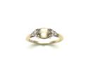 9ct Epidore & Zircon Solitaire Ring