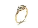 9ct Epidore & Zircon Solitaire Ring