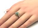 9ct Jade & Diamond Solitaire Ring