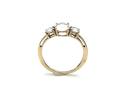 9ct Yellow Gold CZ 3 Stone Ring