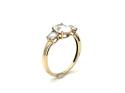 9ct Yellow Gold CZ 3 Stone Ring