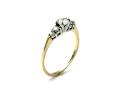 14ct Yellow Gold CZ 5 Stone Ring