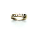 9ct CZ Crossover Eternity Ring