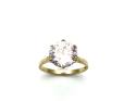 9ct Yellow Gold CZ Solitaire Ring