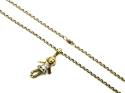 9ct Yellow Gold CZ Girl Pendant & Chain