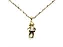 9ct Yellow Gold CZ Girl Pendant & Chain