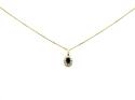 18ct Sapphire & Diamond Pendant & Chain