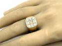 9ct Yellow Gold Diamond Gents Ring