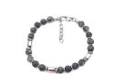 Stainless Steel Labradorite Bead Bracelet