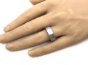 Tungsten Carbide Hammered Effect Ring 7mm