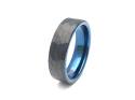 Tungsten Carbide Ring Black IP Hammered Effect