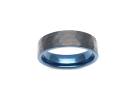 Tungsten Carbide Ring Black IP Hammered Effect