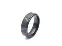 Tungsten Carbide Ring Black Matte IP Plate 7mm