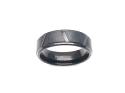 Tungsten Carbide Ring Black Matte IP Plate 7mm