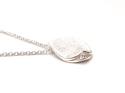 Silver CZ Brushed Effect Pendant & Chain