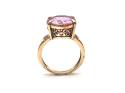 9ct Yellow Gold Pink CZ Solitaire Ring